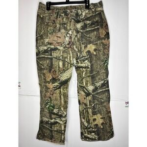 Mossy Oak Break-Up Infinity Camo Pants Mens 36x32 Cotton Hunting Distressed Hole